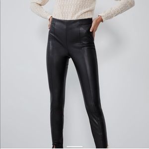 Zara faux leather cropped pants
